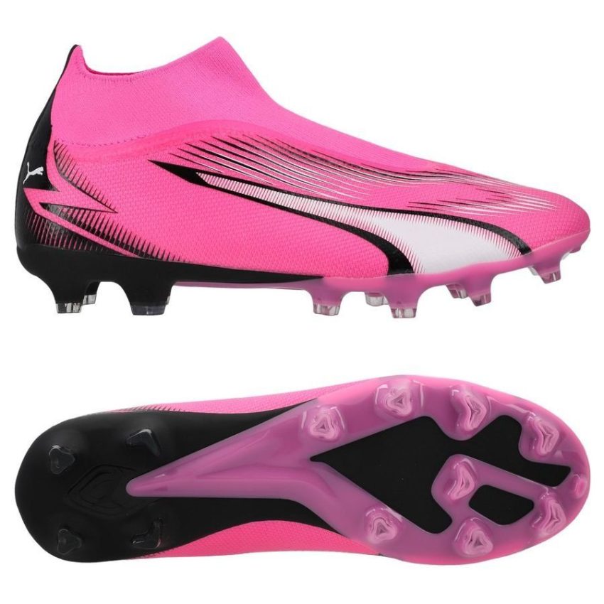 PUMA Ultra Match + Laceless FG/AG Phenomenal - Poison Pink/Wit/Zwart