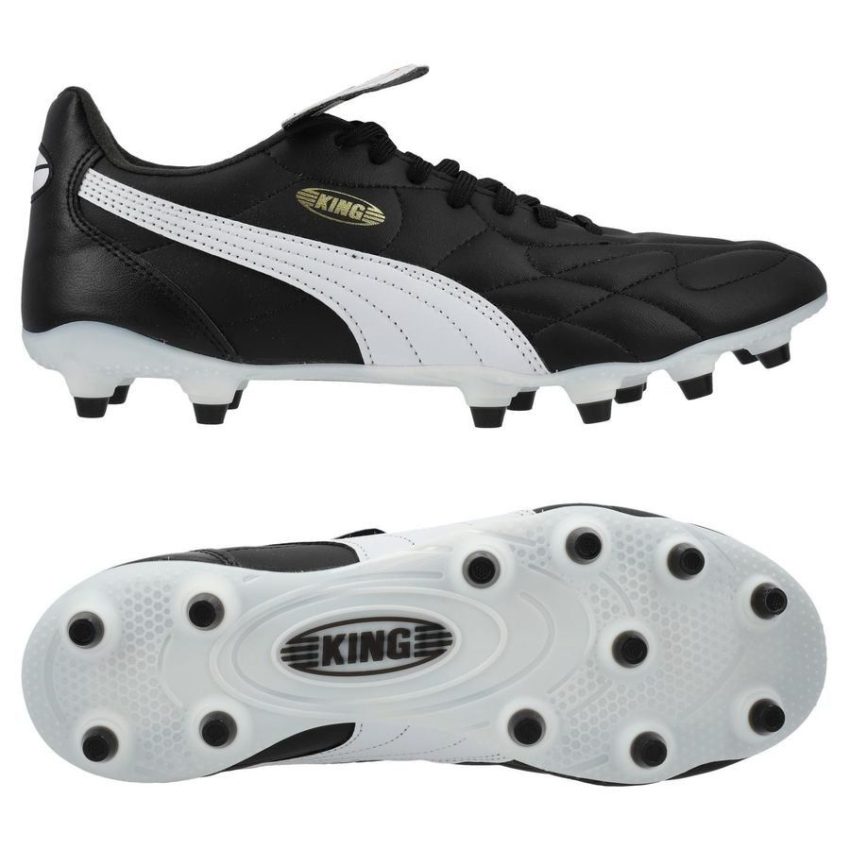 PUMA King Top FG/AG - Zwart/Wit/Goud